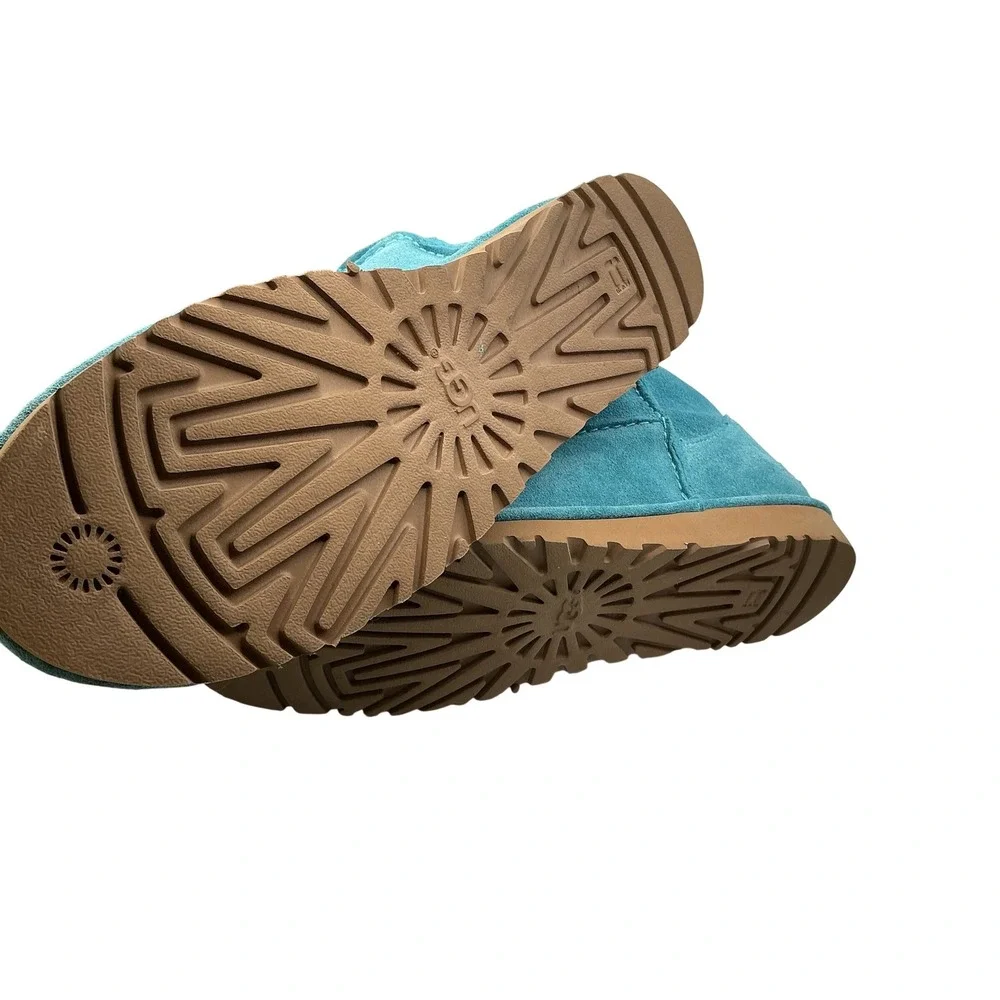 UGG Classic Mini Blue Teal Suede Sheepskin Ankle Boots 1017532 Womens Size 10